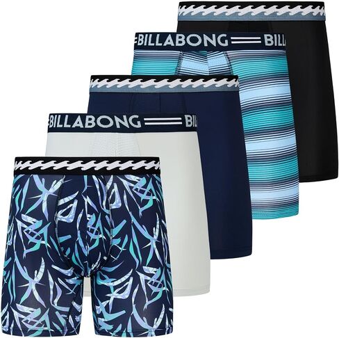 Billabong Mens Inferwear 5 Pack Microfiber Performance Boxer Boxer for Men in Saudi Arabia