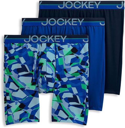 ملابس داخلية للرجال للرجال اللامتناهيين بارد الألياف الدقيقة 8 بوصة ملاكم طويل الساق - 3 حزمة in Kuwait