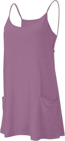 Womens Tennis Dress Workout Mini Dress Romper with Built in Shorts and Sleeveless Golf Athletic Dresses with Pockets in Saudi Arabia
