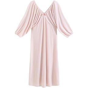 JSEIAJB Sleeping skirts, autumn and winter long golden velvet pajamas, long sleeved plush home clothing in Saudi Arabia