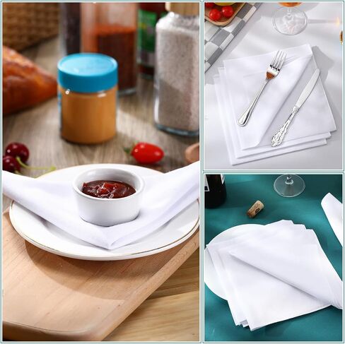Leinuosen White Handkerchiefs Bulk Men's Handkerchiefs Cotton Classic Hankies Pocket Square Towel White for Tea Party in Saudi Arabia
