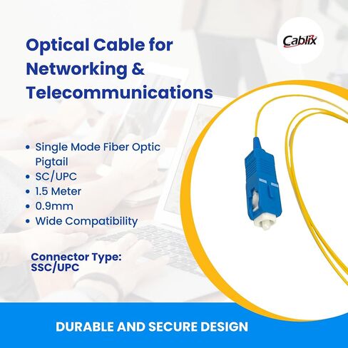 Pig Tail Optical Single Mode Simplex / 1.5 Meters / 0.9mm SC/APC in Saudi Arabia