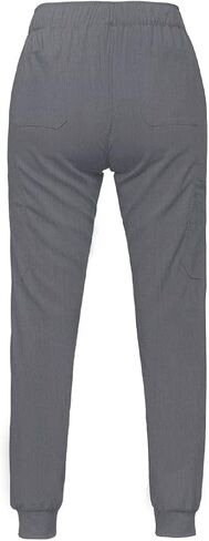 Scrub Set for Women Medical Nursing Uniform Natural Stretch Premium Modern Neck Top & Scrub Jogger Pants in Saudi Arabia