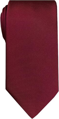 Made in Italy Men's Extra Long XL Tall Solid Wedding Necktie, Silk Satin in Saudi Arabia