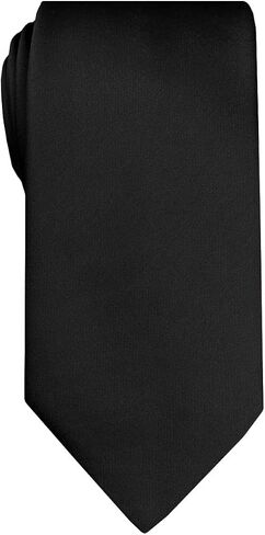 Made in Italy Men's Extra Long XL Tall Solid Wedding Necktie, Silk Satin in Saudi Arabia