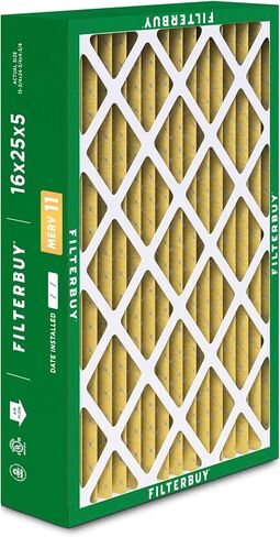 Filterbuy 20x20x5 Air Filter MERV 11 Allergen Defense (2-Pack), Pleated HVAC AC Furnace Air Filters Replacement for Honeywell Return Grille FC40R1003 (Actual Size: 18.38 x 18.38 x 3.69 Inches) in Kuwait