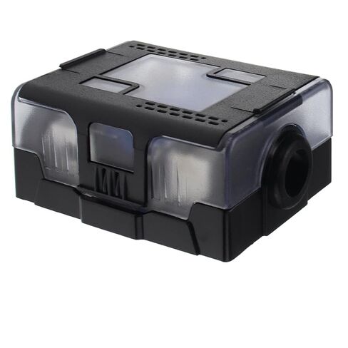 1 pcs 0 Gauge AWG in-Line MANL Fuse Holder, Inline Fuse Block with 60 Amp MANL Fuse for Car Audio Amplifier Black Base (0GA in 3x4GA Out) 3 Way in Kuwait