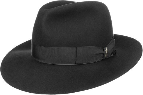 Rodolfo/Verdi Fur Felt Fedora (57) Black in Saudi Arabia