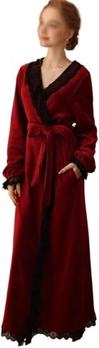 JSEIAJB Long Sleeved Long Flannel Pajamas Autumn and Winter Pajamas Coral Velvet Retro(X-Large) in Saudi Arabia