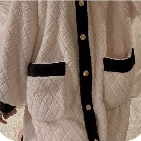 JSEIAJB Medium Length Pajamas, Winter Thickened Pajamas, Women's Hooded Casual Home Wear(XX-Large) in Saudi Arabia