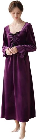 JSEIAJB Long Golden Velvet Pajamas, Fairy Ladies' Pajamas, Thick and Warm Home Clothing Autumn and Winter(Medium) in Saudi Arabia