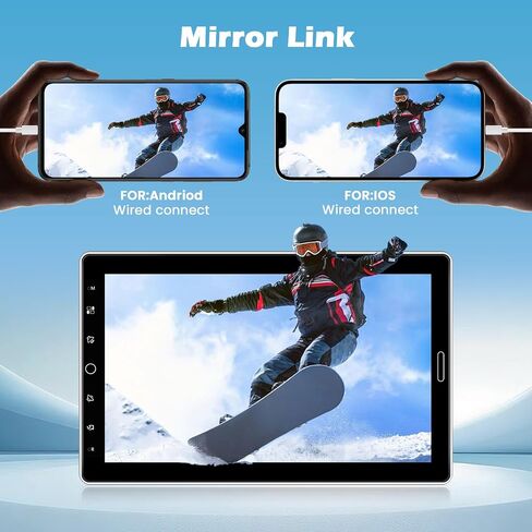 Hikity Single Din Car Stereo 9 Inch Removable Touch Screen with Wireless Carplay Android Auto Radio Bluetooth FM AUX Mirror Link EQ TF Card USB in Saudi Arabia
