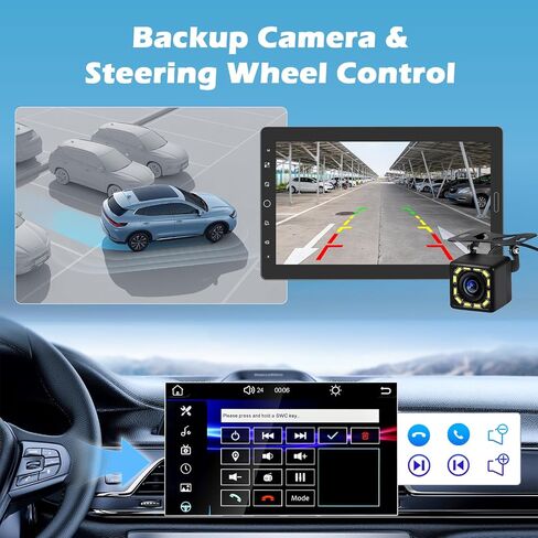 Hikity Single Din Car Stereo 9 Inch Removable Touch Screen with Wireless Carplay Android Auto Radio Bluetooth FM AUX Mirror Link EQ TF Card USB in Saudi Arabia