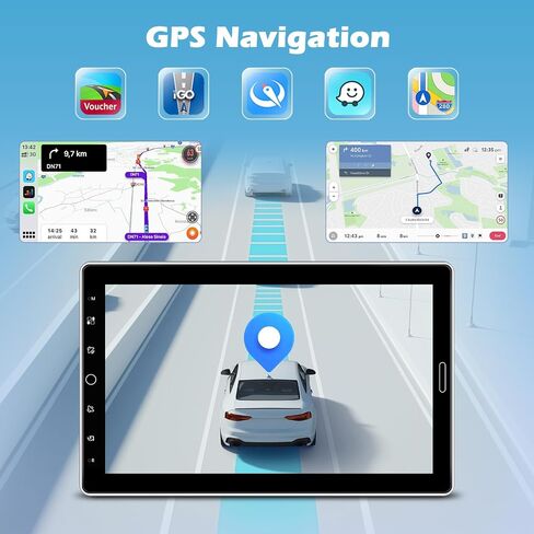 Hikity Single Din Car Stereo 9 Inch Removable Touch Screen with Wireless Carplay Android Auto Radio Bluetooth FM AUX Mirror Link EQ TF Card USB in Saudi Arabia