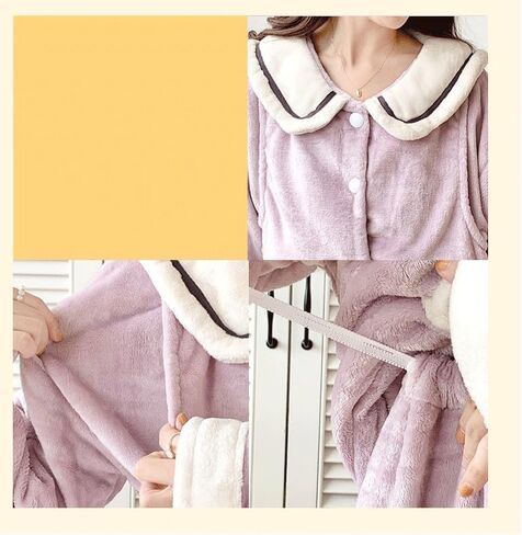 JSEIAJB Coral Velvet Home Clothing, Winter Plush and Thickened Pajamas, Autumn and Winter Styles(XX-Large) in Saudi Arabia