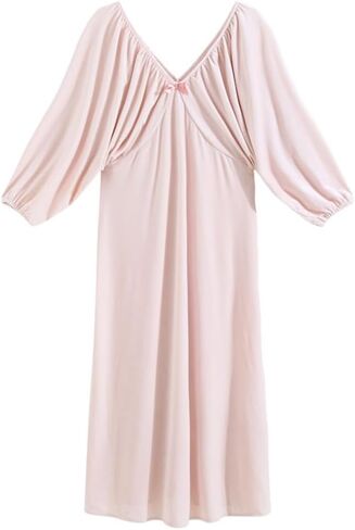 JSEIAJB Sleeping skirts, autumn and winter long golden velvet pajamas, long sleeved plush home clothing in Saudi Arabia