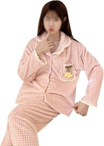 Jseiajb Coral Velvet Pajama للسيدات/الشتاء سميكة ملابس منزلية طويلة الأكمام (متوسطة) in Saudi Arabia