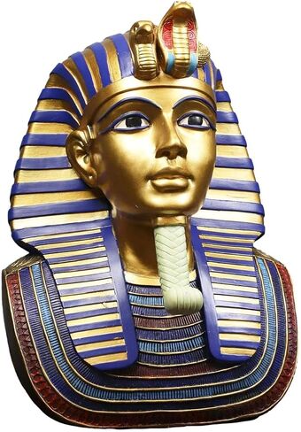 هدية Ebros كبيرة Golden Uraeus cobra و Vulture Nemes Mask of Pharaoh Bust تمثال مصري تاريخي الأسرة التعليمية الملك توتانخامون تمثال تمثال نصفي 11 "ح in Saudi Arabia