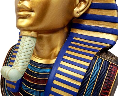 هدية Ebros كبيرة Golden Uraeus cobra و Vulture Nemes Mask of Pharaoh Bust تمثال مصري تاريخي الأسرة التعليمية الملك توتانخامون تمثال تمثال نصفي 11 "ح in Saudi Arabia