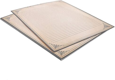 96-Sheets of Letter-Size Vintage-Style Lined Stationery Writing Paper with Antiqued Border and Aged Old Design for Typing, Writing Letters Poems, Notes, and Invitations (8.5x11 in) in Saudi Arabia