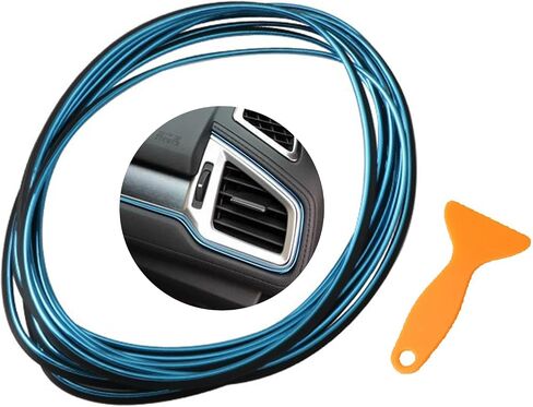 33 Ft Car Interior Moulding Trim Strips Universal Auto Gap Fillers Including Installing Tool Car Electroplating Decoration Styling Door Dashboard Flexible Strip (Red) in Saudi Arabia