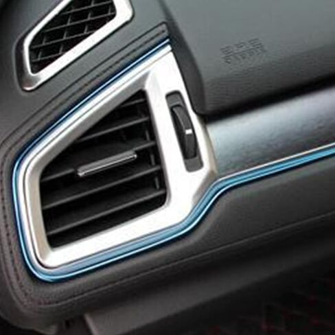 33 Ft Car Interior Moulding Trim Strips Universal Auto Gap Fillers Including Installing Tool Car Electroplating Decoration Styling Door Dashboard Flexible Strip (Red) in Saudi Arabia