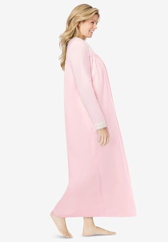 Only Necessities Plus Size Long 2-Piece Cabbage-Rose Peignoir Set in Saudi Arabia