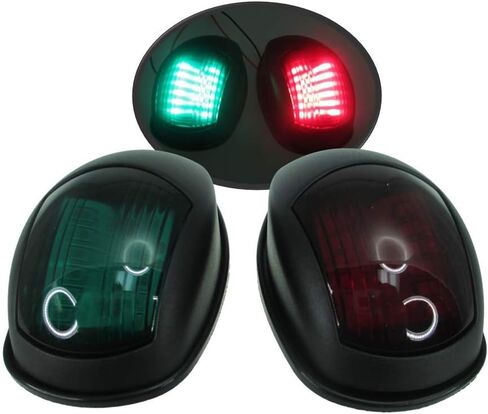 Marine Boat White Cover Green Starboard RED Port LED Navigation Light Side Mount in Saudi Arabia