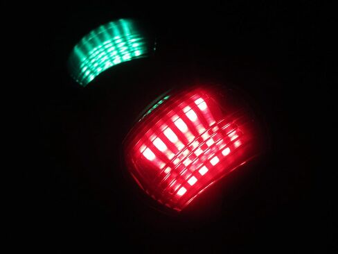 Marine Boat White Cover Green Starboard RED Port LED Navigation Light Side Mount in Saudi Arabia