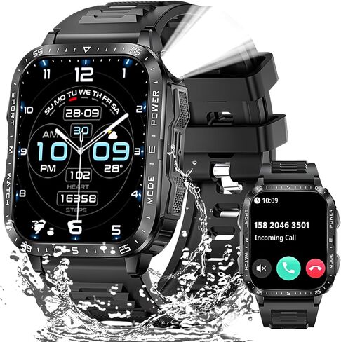 Military Smart Watches for Men (Make/Answer Call) with LED Flashlight in Saudi Arabia