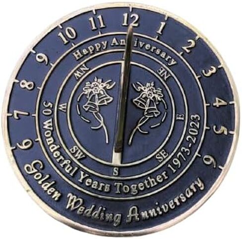 ARTIZANSTORE 50th Golden Wedding Anniversary Large Sundial Gift in Saudi Arabia