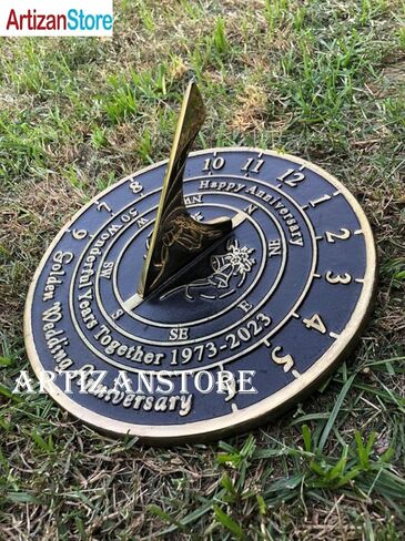 ARTIZANSTORE 50th Golden Wedding Anniversary Large Sundial Gift in Saudi Arabia