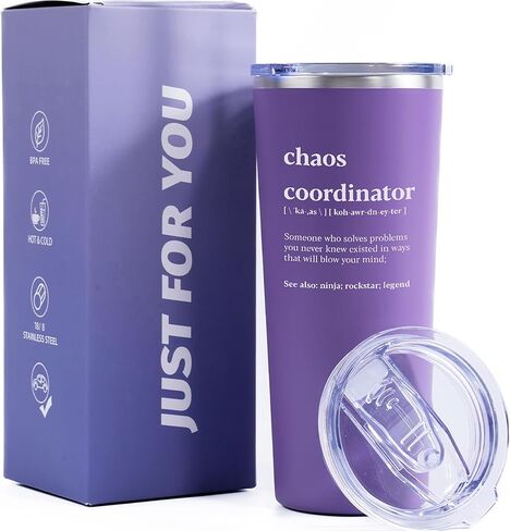 Chaos Coordinator 22Oz Tumbler - Appreciation & Thank You Gifts for Boss, Teacher, Manager, Assistant, Coworker, Secretary in Saudi Arabia