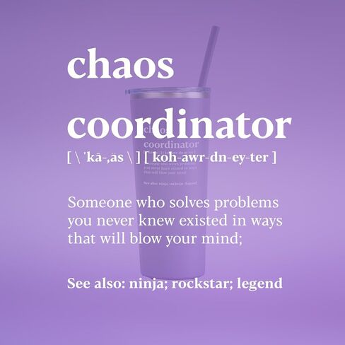 Chaos Coordinator 22Oz Tumbler - Appreciation & Thank You Gifts for Boss, Teacher, Manager, Assistant, Coworker, Secretary in Saudi Arabia