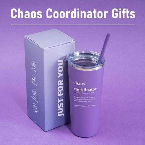 Chaos Coordinator 22Oz Tumbler - Appreciation & Thank You Gifts for Boss, Teacher, Manager, Assistant, Coworker, Secretary in Saudi Arabia