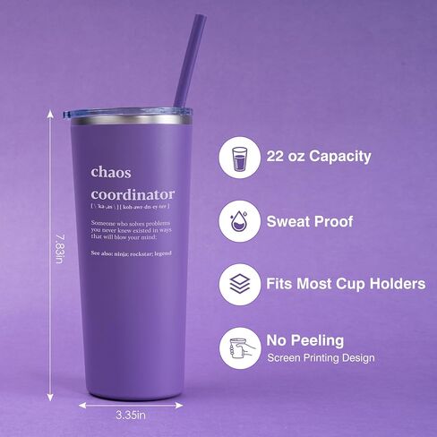 Chaos Coordinator 22Oz Tumbler - Appreciation & Thank You Gifts for Boss, Teacher, Manager, Assistant, Coworker, Secretary in Saudi Arabia