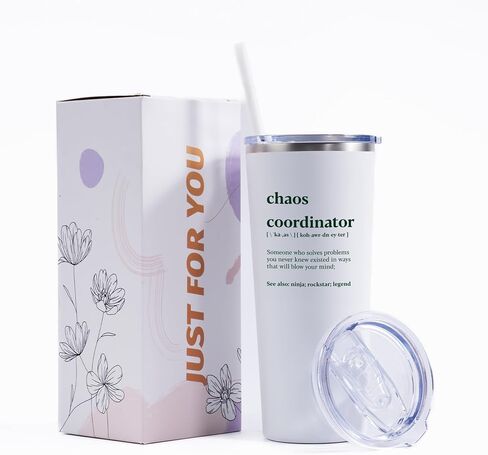 Chaos Coordinator 22Oz Tumbler - Appreciation & Thank You Gifts for Boss, Teacher, Manager, Assistant, Coworker, Secretary in Saudi Arabia