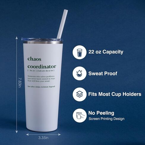 Chaos Coordinator 22Oz Tumbler - Appreciation & Thank You Gifts for Boss, Teacher, Manager, Assistant, Coworker, Secretary in Saudi Arabia