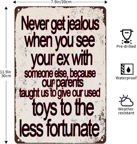 Retro-Style Metal Sign - Unique Sarcastic Tin Sign Wall Art Decor with Vintage Garage, Restaurant, Cafe, Bar, Club, and Living Room Decorative Plaque Features in Saudi Arabia