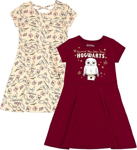 Harry Potter Girls 2 Pack Skater Dresses Toddler to Big Kid Sizes (4T - 14-16) in Saudi Arabia