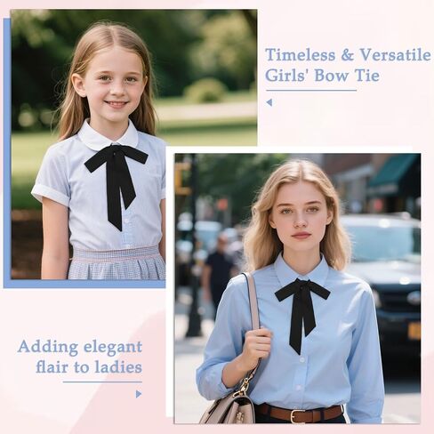 Bow Tie for Women and Girls, Self-tie Ribbon Bowtie Womens Chiffon Necktie for School Uniforms Cosplay Wedding Party in Kuwait