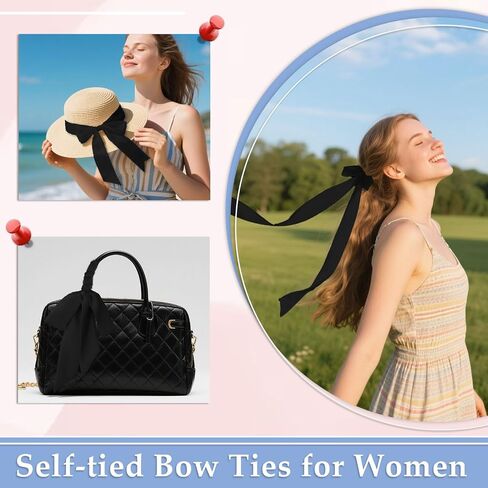 Bow Tie for Women and Girls, Self-tie Ribbon Bowtie Womens Chiffon Necktie for School Uniforms Cosplay Wedding Party in Kuwait