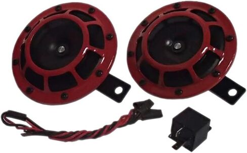 RapArts 2pc Compact Loud Loud Blast 12V Red Grille Mount Super Tone Horn Kit in Kuwait