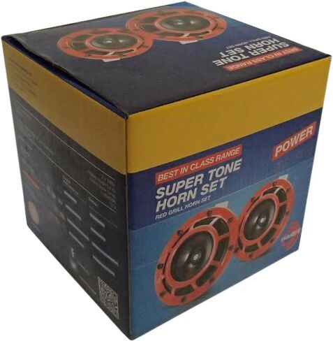 RapArts 2pc Compact Loud Loud Blast 12V Red Grille Mount Super Tone Horn Kit in Kuwait