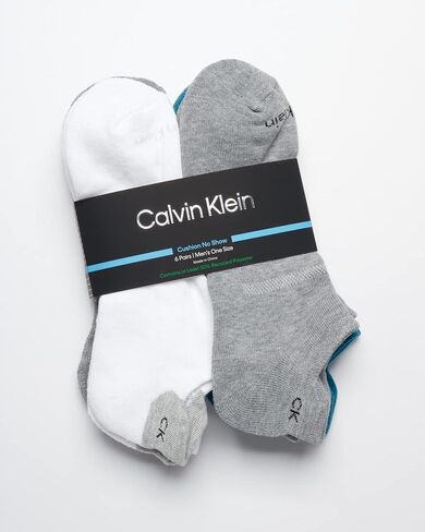 Calvin Klein Men's No Show Socks - 6 Pack Performance Cushion Low Cut Tab Socks - Soft Athletic Socks for Men (Size: 7-12) in Saudi Arabia