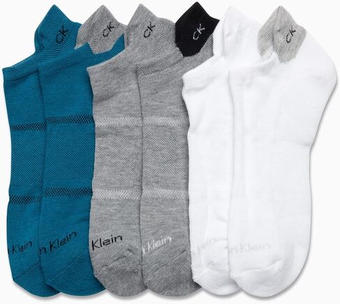 Calvin Klein Men's No Show Socks - 6 Pack Performance Cushion Low Cut Tab Socks - Soft Athletic Socks for Men (Size: 7-12) in Saudi Arabia