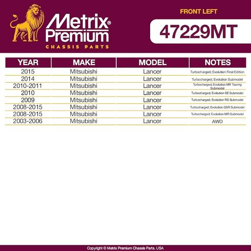 Made in Europe - Metrix Premium Rear Sway Bar Link K80380 Fits 1990-1995 Toyota 4Runner in Saudi Arabia