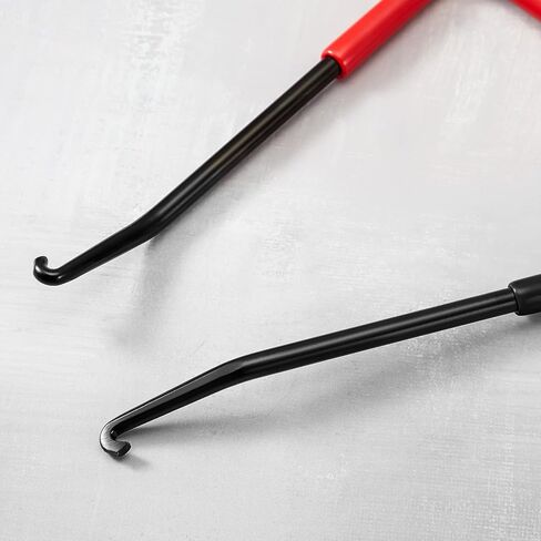 2 Pieces Exhaust Spring Puller Tool Motorcycle Exhaust Spring Hooks, T Handle Exhaust Spring Hooks Snowmobile Spring Puller Removal Tool Pipe Spring Puller for Motorcycle Dirt Bike (Red, Black) in Saudi Arabia
