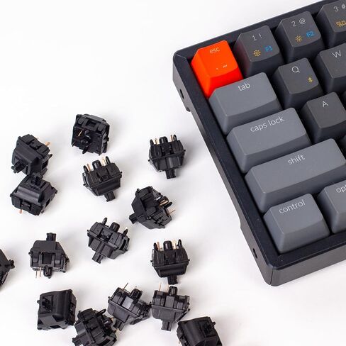 GATERON Oil King Keyboard Switches, 5 Pin 55gf Pre-lubed Plate Mounted Black Linear Key Switches Compatible for MX Mechanical Keyboard(35pcs) in Saudi Arabia
