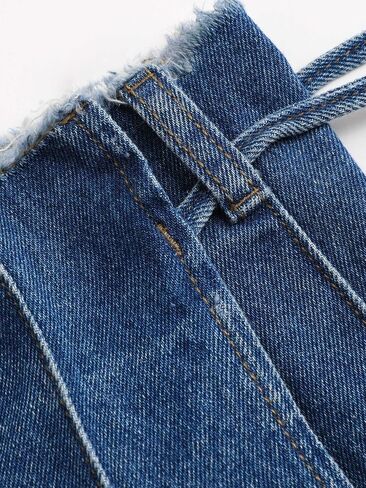 تنورة قصيرة معقودة بحاشية خام مغسولة من CIDER من الدنيم in Kuwait